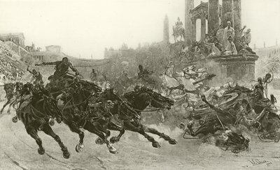 トラヤヌスの下のローマ-戦車レース（グラビア） 作： Ulpiano Checa y Sanz