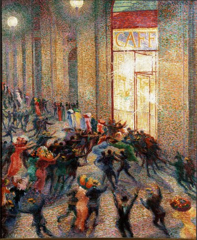 アーケードでの戦い 作： Umberto Boccioni
