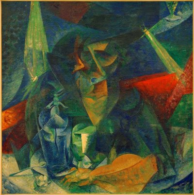 カフェの女性（テーブルでの女性像の内訳） 作： Umberto Boccioni