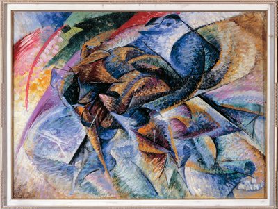 サイクリストのダイナミズム 作： Umberto Boccioni