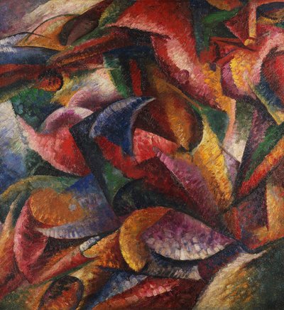 人体のダイナミズム ウンベルト・ボッチョーニ（1882-1916）作 油彩・キャンバス 作： Umberto Boccioni