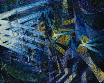 通りの力、1911 作： Umberto Boccioni