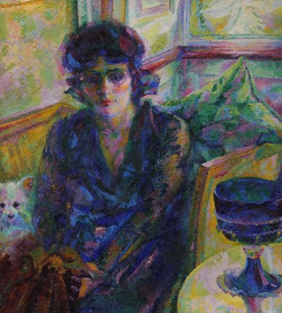 Signora Cragnolini Fannaの肖像、1916年。 作： Umberto Boccioni