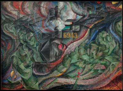 魂の状態II-さらば 作： Umberto Boccioni