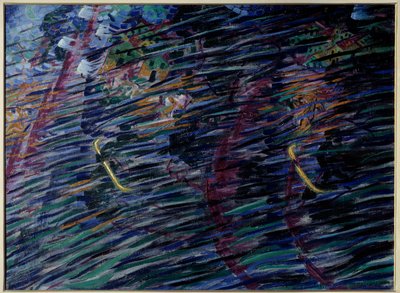 魂の状態：去る者たち ウンベルト・ボッチョーニ（1882-1916）による絵画 1911年 ミラノ、ブレラ美術館蔵 作： Umberto Boccioni
