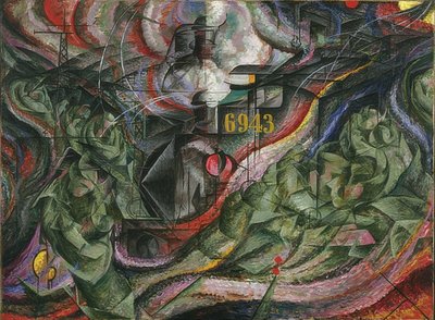 心の状態I：お別れ。 1911 作： Umberto Boccioni
