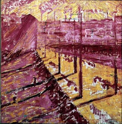 ミラノの郊外 作： Umberto Boccioni
