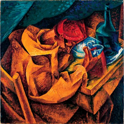 お酒を飲む人 作： Umberto Boccioni