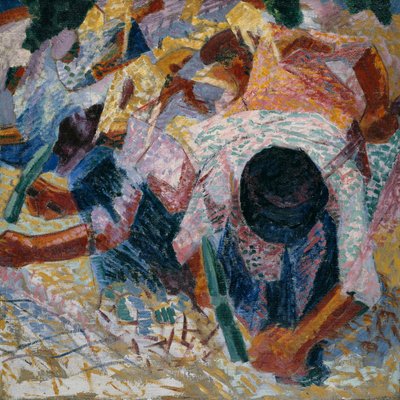 ストリートペイバーズ、1914年。 作： Umberto Boccioni