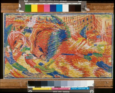都市の隆起 作： Umberto Boccioni