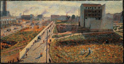 ミラノのポルタ・ロマーナの工場群（油彩・キャンバス 作： Umberto Boccioni