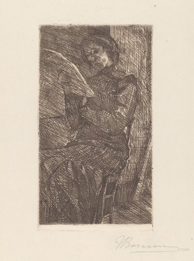 読書する女性 作： Umberto Boccioni