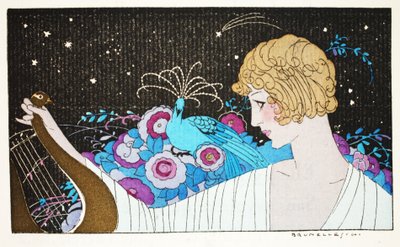 Mademoiselle P..de Courcy へ (ステンシル プリント) 作： Umberto Brunelleschi