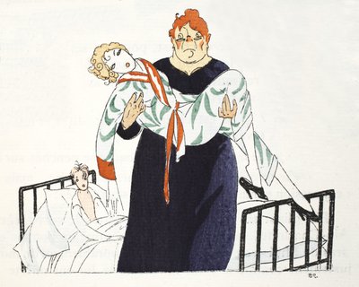 すべての良いことは終わりにならなければならない .. (pochoir print) 作： Umberto Brunelleschi