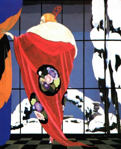 スカーレットコートの女 作： Umberto Brunelleschi