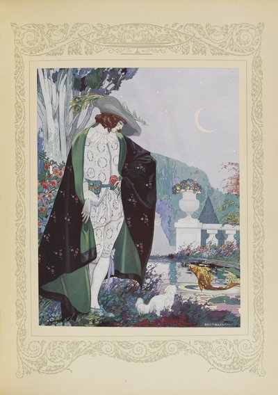 彼は大きな金色の鯉を見た、「Contes du Temps Jadis」または「Tales from Times Past」のイラスト、p.14 作： Umberto Brunelleschi