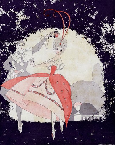 アルミードの庭で、バラの女王のバレエ - la Vie Parisienne のイラスト 作： Umberto Brunelleschi