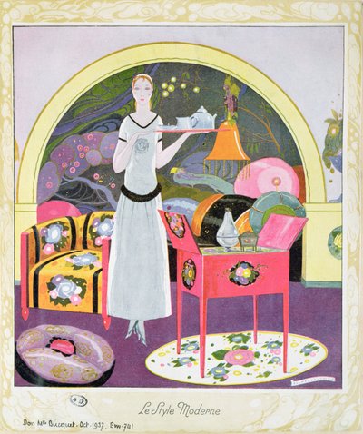 モダンスタイル、c。 1925年（カラーリソ） 作： Umberto Brunelleschi