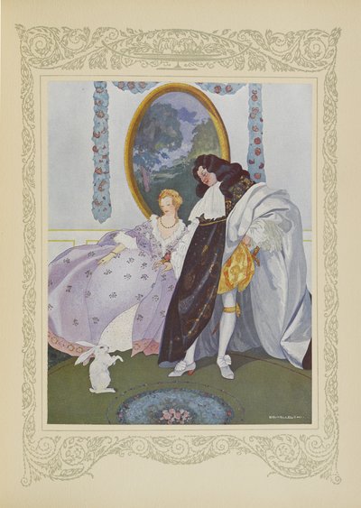 王様は小さなウサギを見た、「Contes du Temps Jadis」または「Tales from Times Past」のイラスト、p.106 作： Umberto Brunelleschi