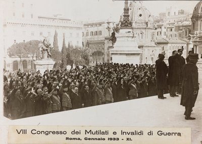 "第8回戦時下死傷者会議 - 1933年1月ローマ - 11" (モノクロ写真) 作： Umberto Palleschi
