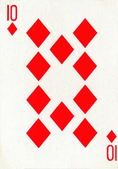 Goodall＆Son Ltd.のトランプのデッキからのダイヤモンド10個、c1940 作： Unbekannt