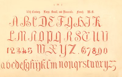16世紀。大、小、数字。フランス語。 MS、1862 作： Unbekannt