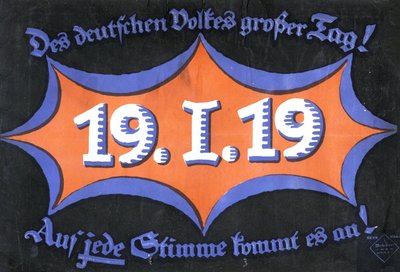1919年1月19日ドイツ連邦選挙、1919年 作： Unbekannt