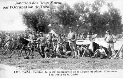 1904年、モロッコのタザ、フランス外交部隊の24番目の会社 作： Unbekannt