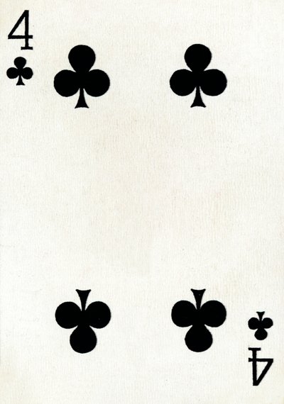 Goodall＆Son Ltd.のトランプのデッキからのクラブ4つ、c1940 作： Unbekannt