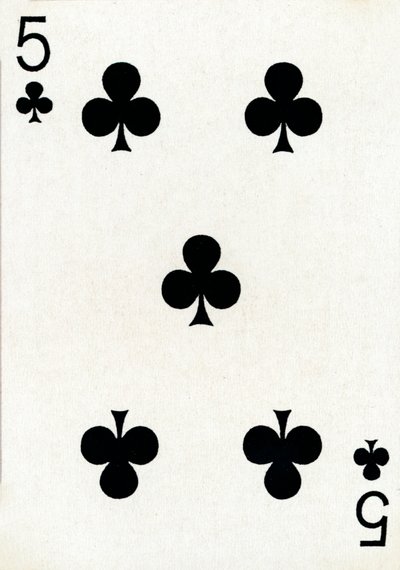 Goodall＆Son Ltd.トランプのデッキからのクラブ5つ、c1940 作： Unbekannt