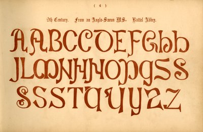 9世紀。 Anglo-Saxon MSから。バテル修道院、1862 作： Unbekannt