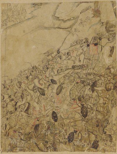川のほとりでの戦い、17 世紀後半。 作： Unbekannt