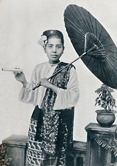 ビルマの女性、1902年 作： Unbekannt