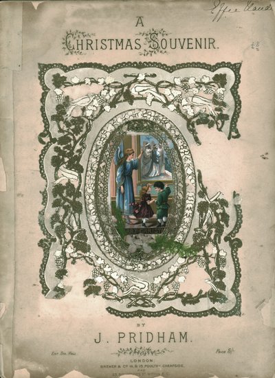 クリスマスのお土産、楽譜の表紙、c1860s 作： Unbekannt