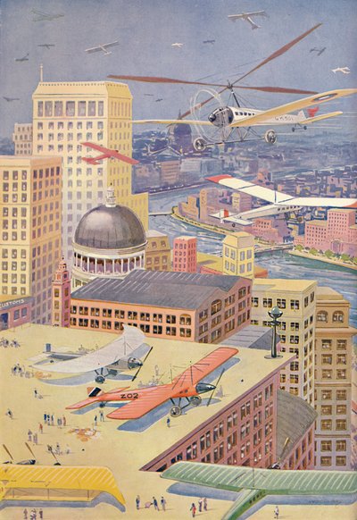 未来の都市、1927 作： Unbekannt