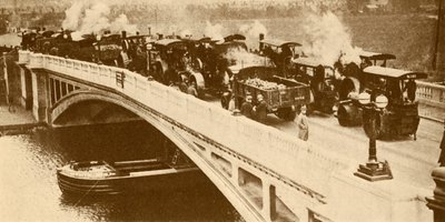Cavershamでテムズ川を渡るコンクリート橋、c1930。 作： Unbekannt