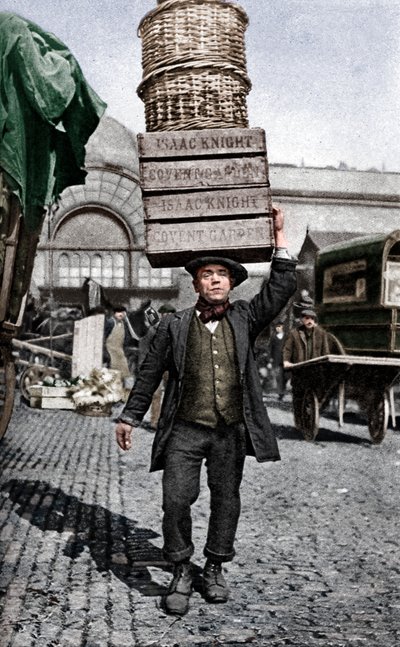 コヴェントガーデンマーケットポーター、ロンドン、c1922。 作： Unbekannt