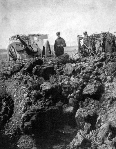 フランスの75番目の砲台の脱出は狭い、第一次世界大戦、1915 作： Unbekannt