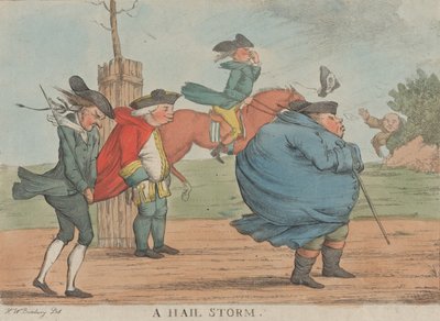 雹の嵐、1800 年から 1820 年。 作： Unbekannt