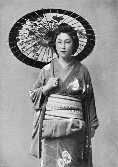 ウォーキング衣装を着た日本人女性、1902年 作： Unbekannt