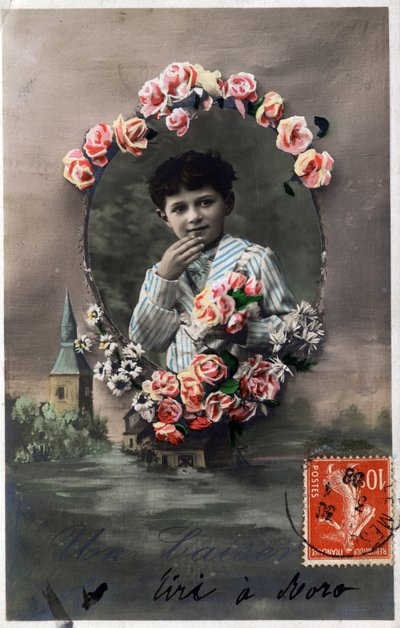 1908年のポストカード「A Kiss 作： Unbekannt