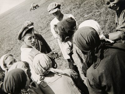 休憩を取るコルホーズ旅団、ソ連、1931 作： Unbekannt