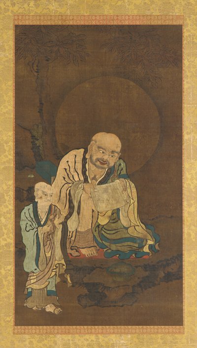 羅漢と従者、明代、1368～1644年。 作： Unbekannt