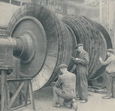 クイーンメリーズの低圧タービンの1つ用の多翼ローター、1937 作： Unbekannt