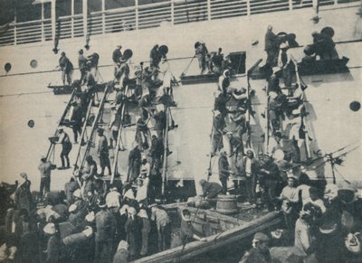 1936年の横浜港での新しい石炭採掘方法 作： Unbekannt