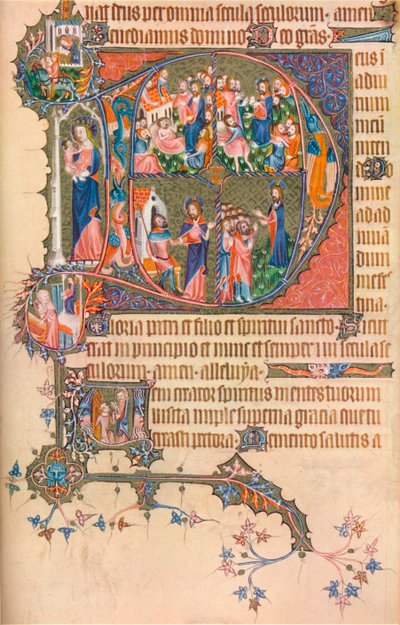 Egerton Bohun Psalter-Hours、1370、1937からのページ 作： Unbekannt