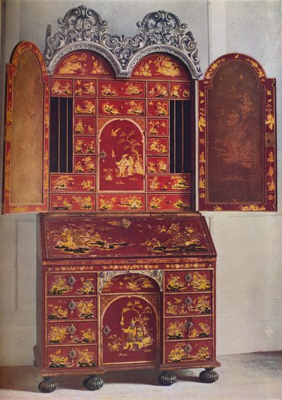 赤い漆キャビネット、c1685、1936 作： Unbekannt