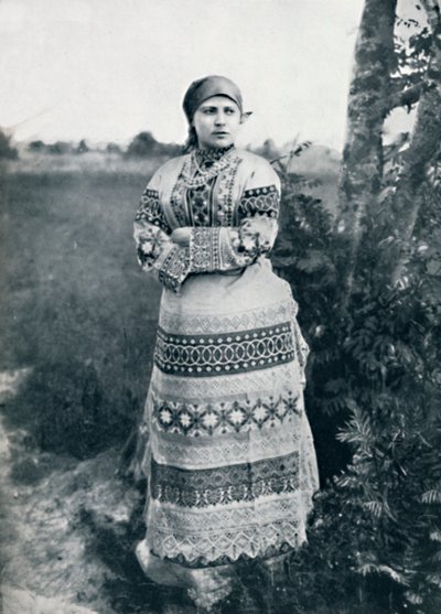 1912年の衣装を着たロシアの農民 作： Unbekannt