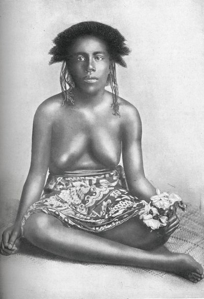 ネイティブドレスを着たソロモン島の女性、1902年 作： Unbekannt