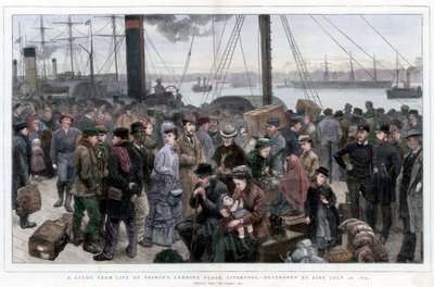 プリンセスの着陸段階、リバプールの生命の研究-火によって破壊された1874年7月28日 作： Unbekannt